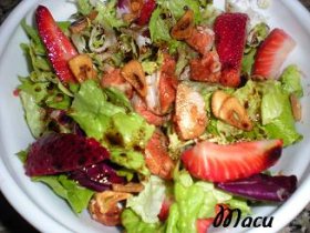Recetas caseras : Ensalada con pollo y fresas 