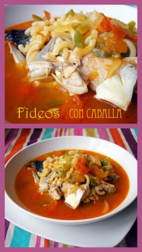 Recetas caseras : Fideos con caballa 
