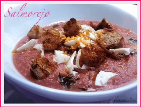 Recetas caseras : Salmorejo con jam�n frito 