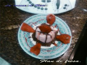 Recetas caseras : Flan de fresa 