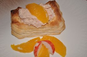 Recetas caseras : Hojaldre con mousse de marisco y pescado 