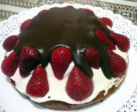 Recetas caseras : Torta de frutillas y chocolate 