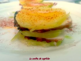 Recetas caseras : MILHOJITAS DE PULPO A LA GALLEGA 