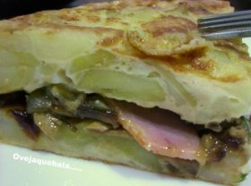 Recetas caseras : tortilla de patatas rellena light 
