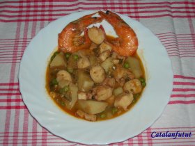 Recetas caseras : Patas de poton estofadas con patatas 