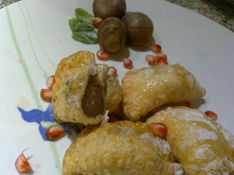 Recetas caseras : Panzerotti de castanas 