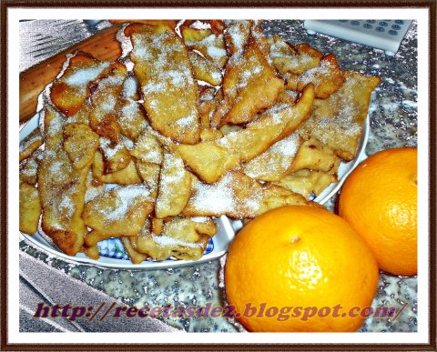 Recetas caseras : Orejas de carnaval a la naranja y canela 