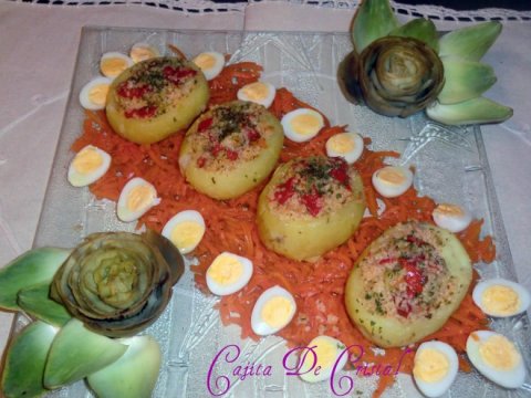 Recetas caseras : Cous cous en barquitas de patata 