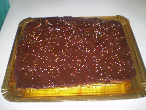 Recetas caseras : Tarta de galletas con chocolate y flan 