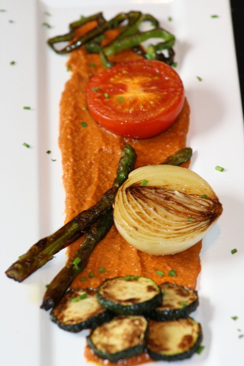 Recetas caseras : Salsa romesco con verduras 