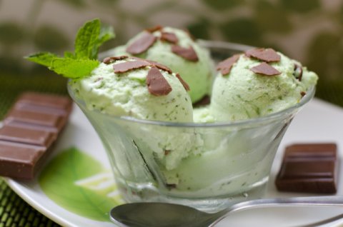 Recetas caseras : Helado de menta con chocolate 
