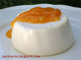 Recetas caseras : Panna Cotta ligera de naranja 