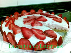 Recetas caseras : Tarta Mousse de Fresas 