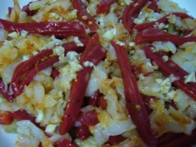 Recetas caseras : Ensalada de piquillos y bacalao 