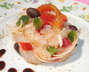 Recetas caseras : Esqueixada de bacalao de Agramunt 