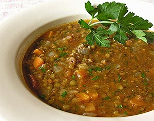 Recetas caseras : Lentejas vegetales de verano 
