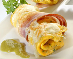 Recetas caseras : Rollitos de queso y panceta 