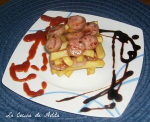 Butifarra   con  patatas